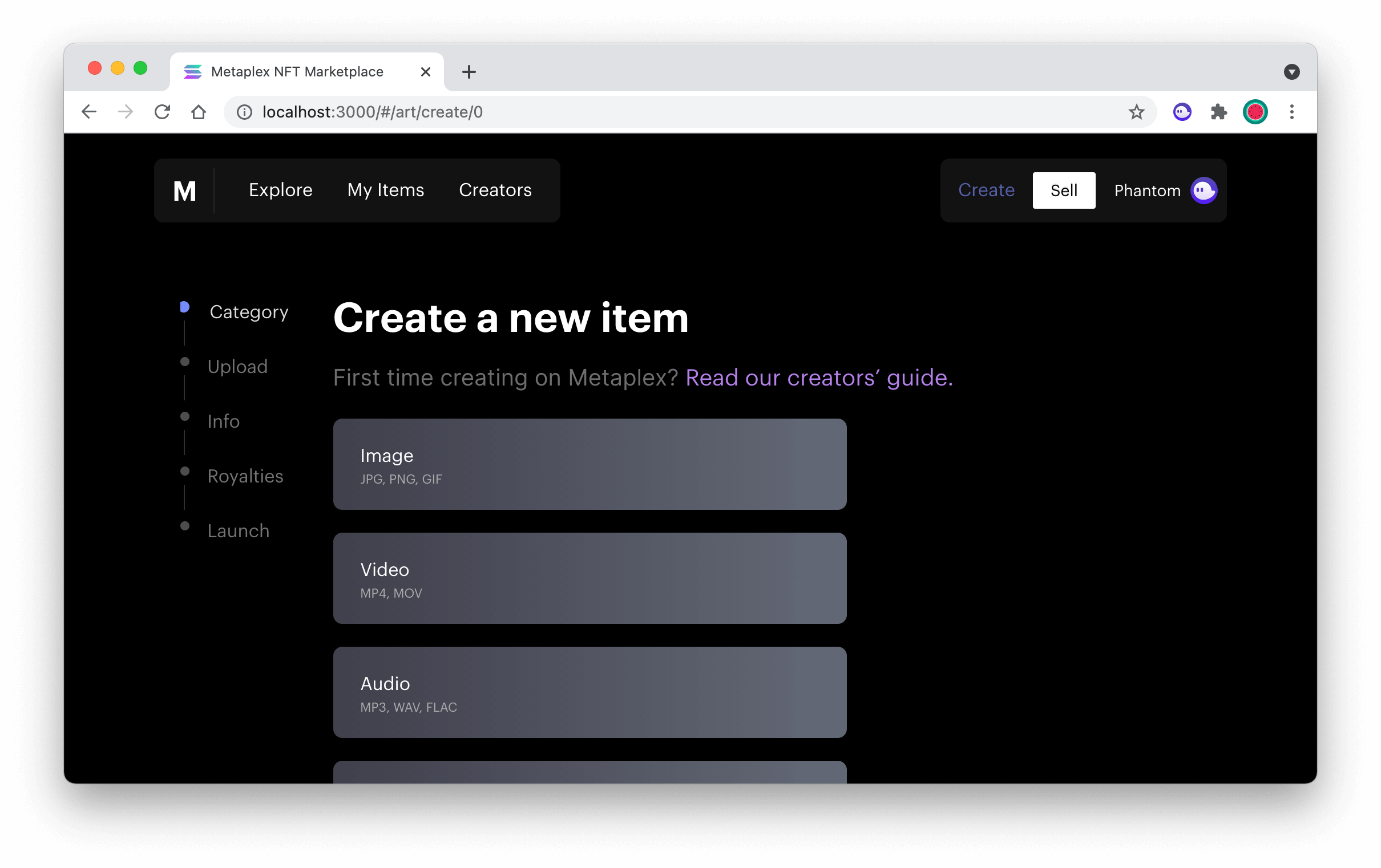 Create welcome page